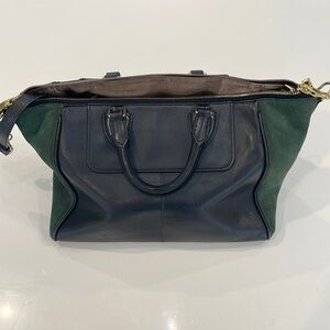 J-Crew leather and suede bag